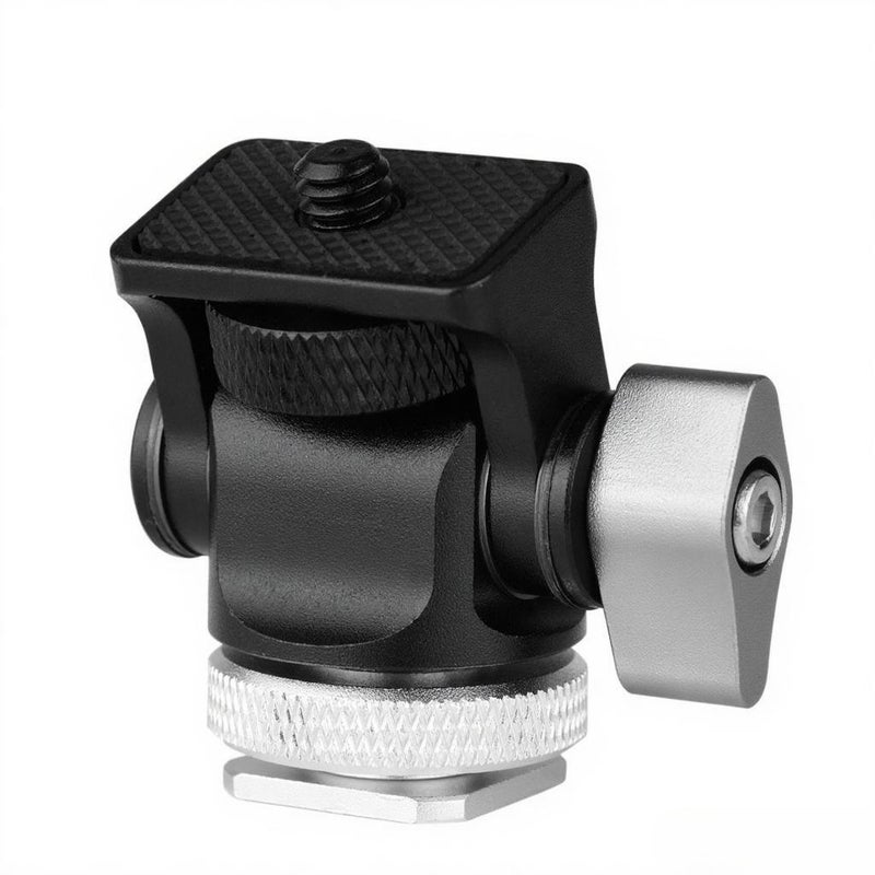 Mini Monitor Mount Tripod Head Cold Shoe Adapter Aluminum Alloy 1/4 Inch Screw for Mounting Camera Monitor Flash Microphone LED Fill Light - Image 3