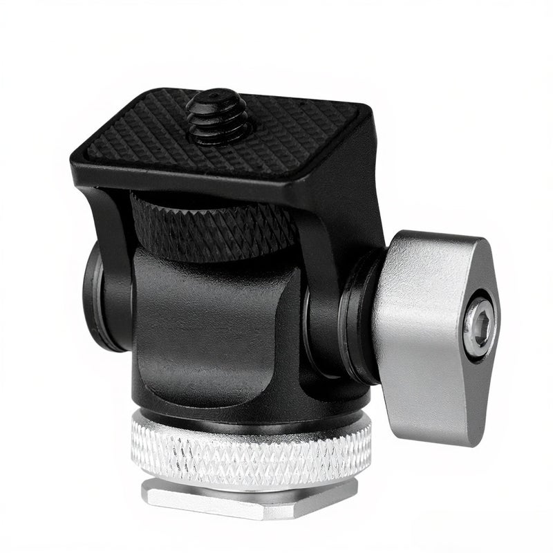 Mini Monitor Mount Tripod Head Cold Shoe Adapter Aluminum Alloy 1/4 Inch Screw for Mounting Camera Monitor Flash Microphone LED Fill Light - Image 1