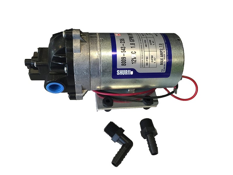 SHURFLO PENTAIR SHURFLO 8009-543-236 Auto-Demand 12V Spraying Diaphragm Pump, 1.8GPM, Viton Valves, Santoprene Diaphragm, 60PSI, 3/8" NPT-F Port, Single-Pack - Image 5