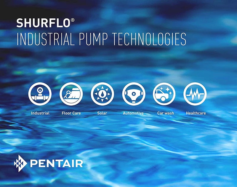 SHURFLO PENTAIR SHURFLO 8009-543-236 Auto-Demand 12V Spraying Diaphragm Pump, 1.8GPM, Viton Valves, Santoprene Diaphragm, 60PSI, 3/8" NPT-F Port, Single-Pack - Image 2