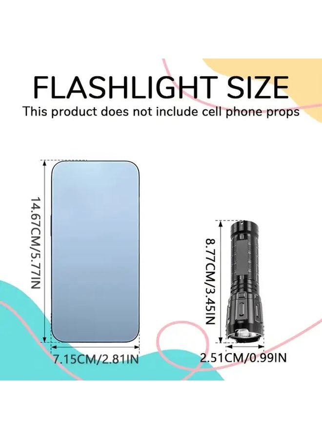 2pcs LED USB Rechargeable Mini Torch Multi Functional Emergency Flashlight 3 Modes - Image 4