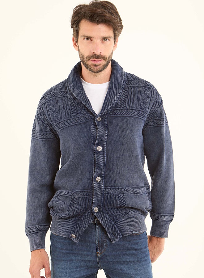 Dalydress Men Knit Cotton Cardigan - Image 1
