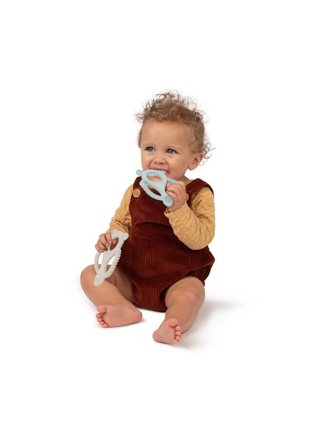 إنجنيونتي لعبة عضاضة اللثة المهدئة للأطفال من إنجينيويتي، متعددة المراحل، مصنوعة من السيليكون الخالي من مادة BPA، مناسبة للأعمار من 3 أشهر فما فوق، للجنسين، عبوة من قطعتين - Image 1