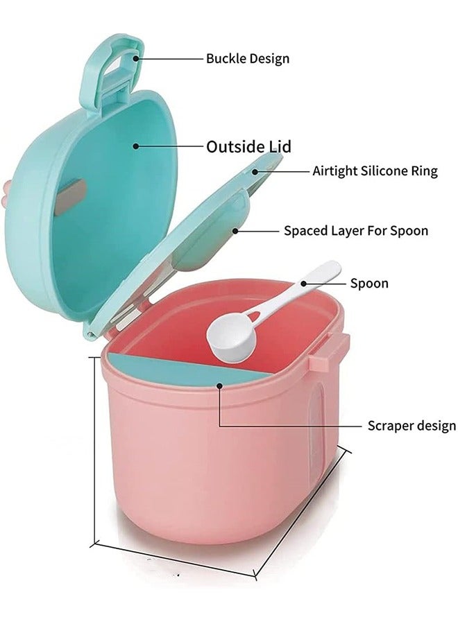 JCB CHIC Baby Milk Powder Formula Dispenser, Stackable Formula Dispenser Container Mixie Bottle for Travel, Large Capacity Formula Holder and Snack Storage, Non-Spill, Powder Leakage Free 360g - Image 2