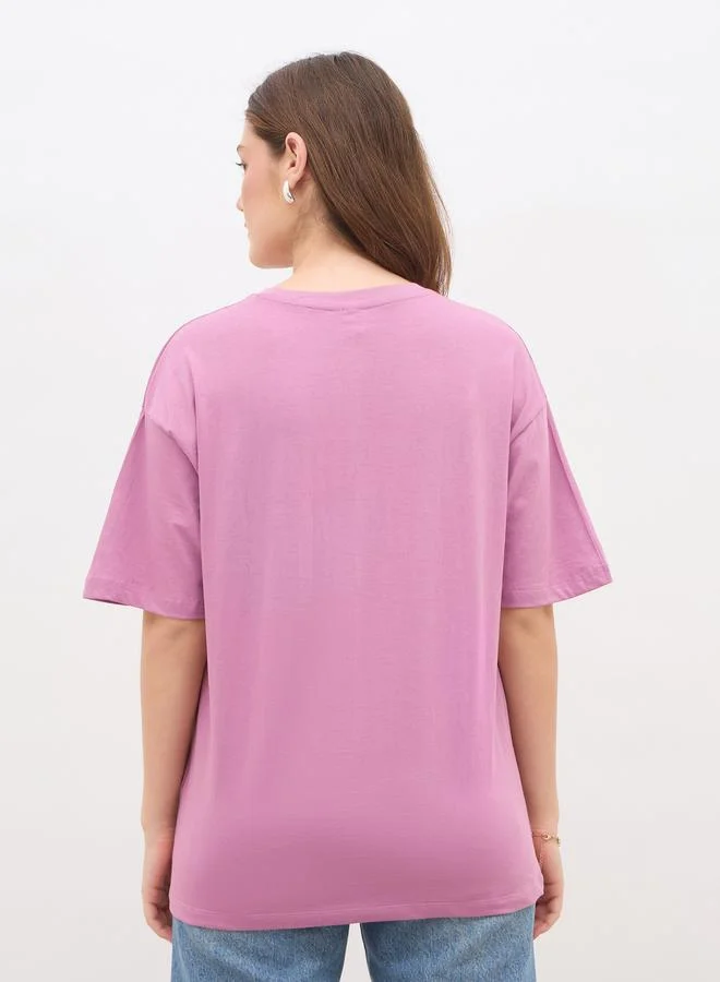 Styli Styli Slogan Print Oversized T-Shirt