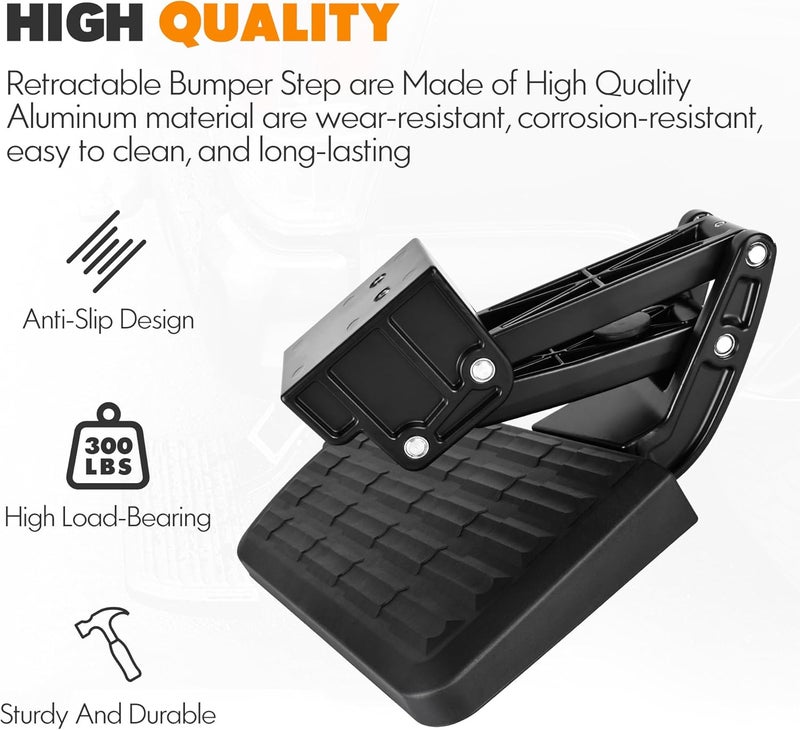 ASOPARTS Rear Bed Step Tailgate Bedstep for Toyota Tacoma 2012-2023 - Image 5