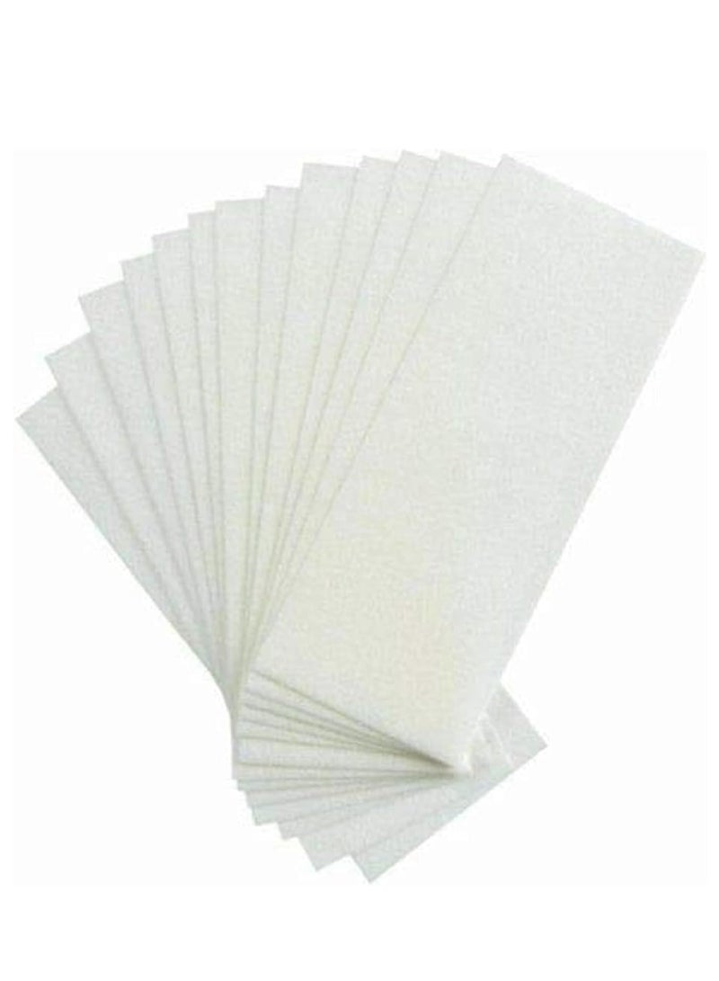 Disposable Wax Strips Paper, Non-woven Sheets for Legs, Body and Face Hair Removal (White, 100 Pieces) - Image 1