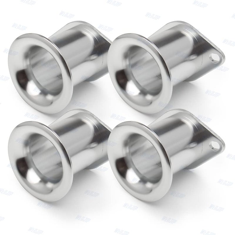 WENJTP 4pcs V Stack Air Horn Funnel for Toyota AE86 Corolla GTS 20V 4AG ITB/ITBs (Silver) - Image 1