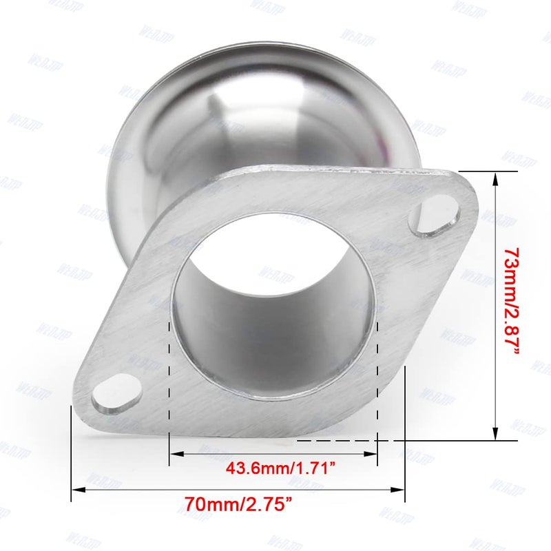 WENJTP 4pcs V Stack Air Horn Funnel for Toyota AE86 Corolla GTS 20V 4AG ITB/ITBs (Silver) - Image 4