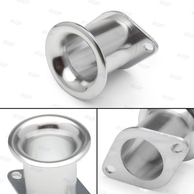 WENJTP 4pcs V Stack Air Horn Funnel for Toyota AE86 Corolla GTS 20V 4AG ITB/ITBs (Silver) - Image 2