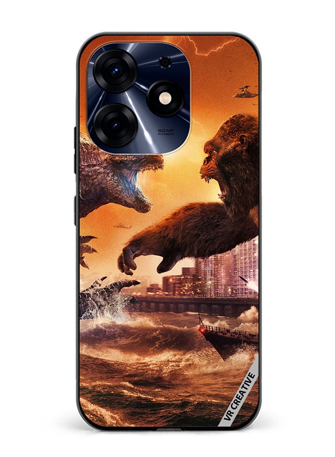 VR CREATIVE Protective Case Cover For Tecno Spark 10 Pro Godzilla Vs Kong Design Multicolour - Image 1