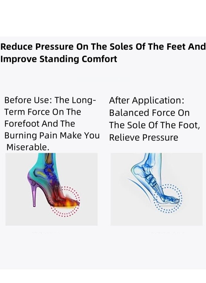 QZ Women's High Heels Anti-Slip And Anti-Pain Forefoot Half Size Pads  - Image 4