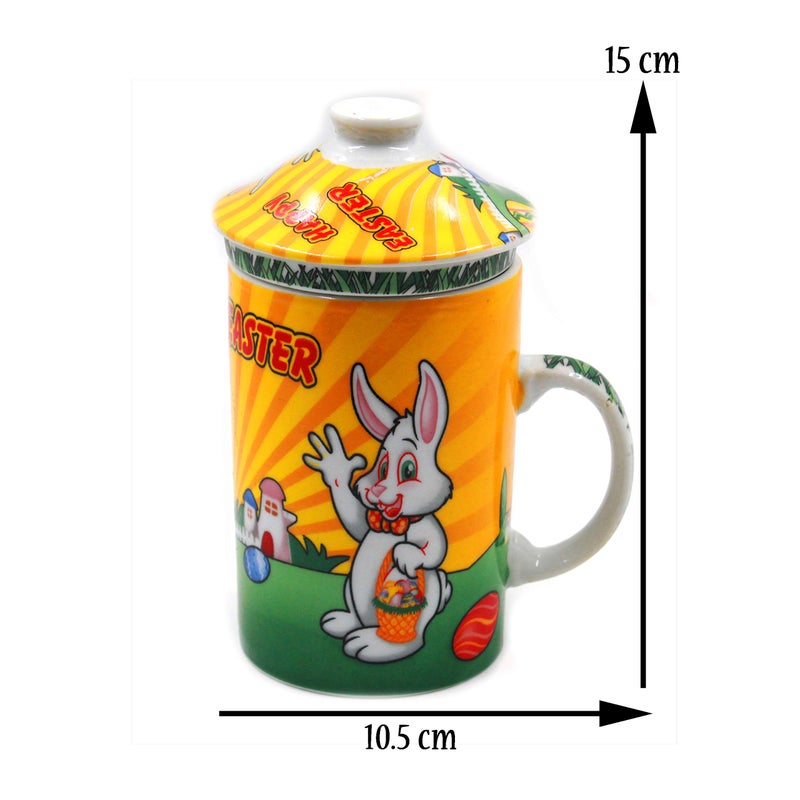 Jades : Happy Easter Ceramic Cup with Infuser & Lid (#1) - Image 5