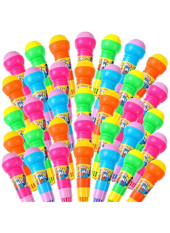 Woanger 30 Pcs Echo Microphone Voice Amplifying Microphone Toy Battery Free Speech Therapy Toys Lightweight Multicolored Echo Mic for Singing Music Birthday Picnic BBQ Party Supply, 7.5 x 2.2 Inch - Image 1