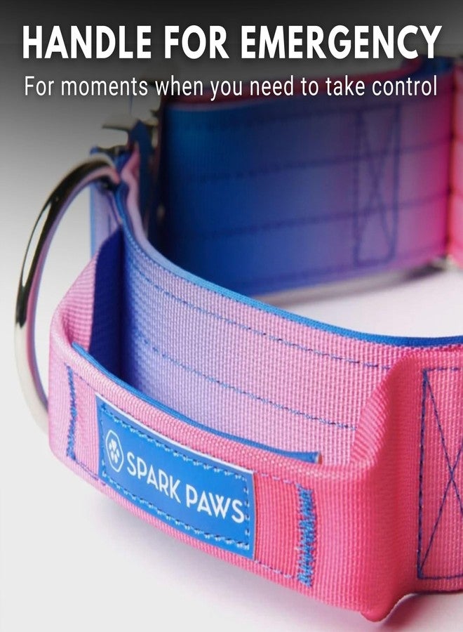 Spark Paws طوق تكتيكي للكلاب بمقبض - طوق عالي الجودة، تصميم قوي ومتين للسلالات الكبيرة والقوية - بيتبول، لابرادور، جيرمن شيبرد - سنو كون - كبير - Image 4