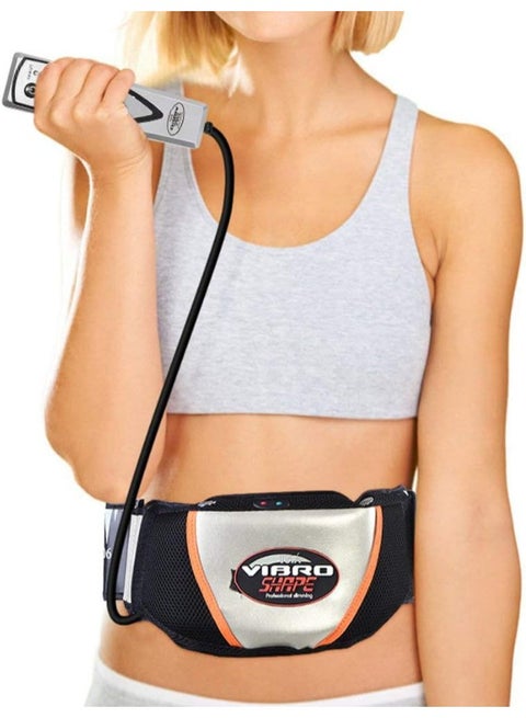 حزام تنحيف الشكل - توحيد لون الجسم بالاهتزاز الاحترافي، حرق الدهون، فقدان الوزن، وظيفة الحرارة، قابل للتعديل، محمول، قابل لإعادة الشحن عبر USB - تدليك اهتزاز فعال للجسم المتناغم.