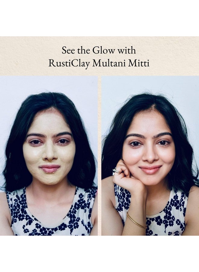 RustiClay 100% Organic Multani Mitti (200gm) | Natural Fuller's Earth Clay for Face & Hair | Deep Pore Cleansing, Tan Removal & Oil Control | Pure Indian Clay for Glowing Skin - Image 3