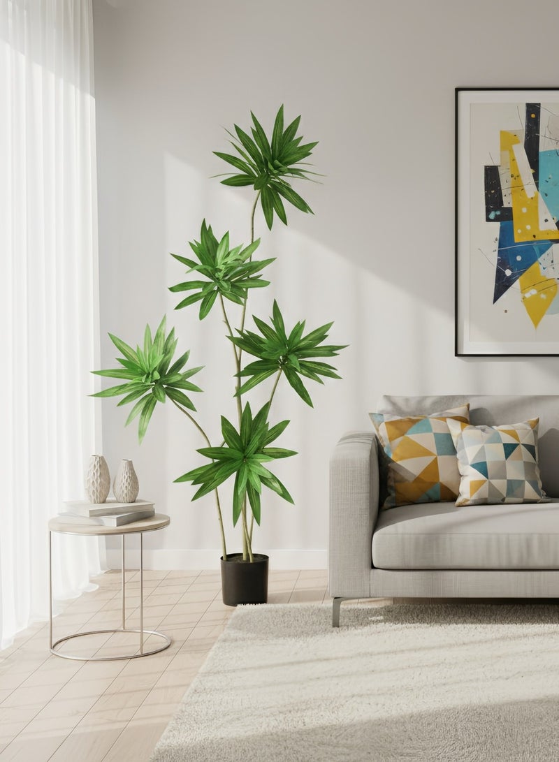 Sharpdo Artificial Plants  Artificial Flowers, 120cm Tall, High-End Light Luxury Indoor Living Room Artificial Green Plant Large Decorative Floor-Standing Artificial Tree Bonsai Ornament. - Image 4