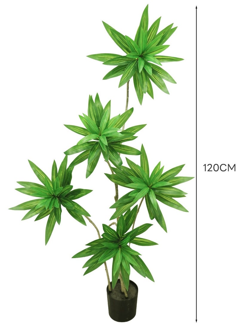 Sharpdo Artificial Plants  Artificial Flowers, 120cm Tall, High-End Light Luxury Indoor Living Room Artificial Green Plant Large Decorative Floor-Standing Artificial Tree Bonsai Ornament. - Image 2