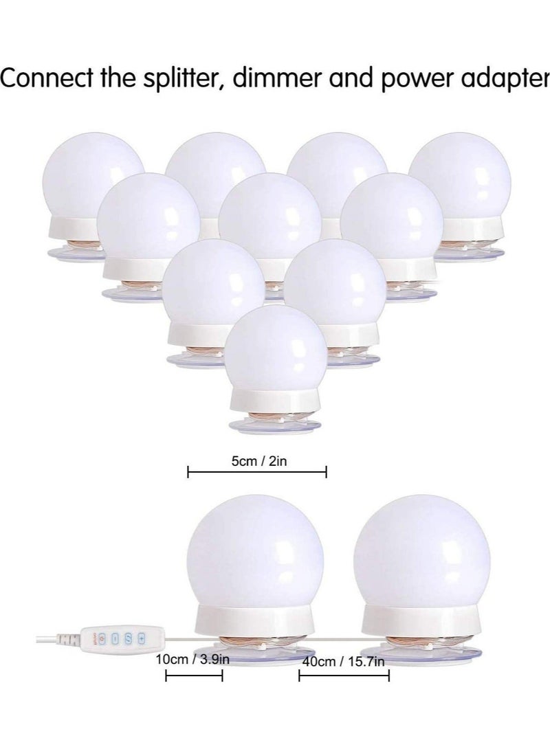 Raxoom LED Vanity Mirror Lights Hollywood Style Makeup Mirror Bulbs 10 LED Bulbs Kit with Touch Dimmer Lighting Fixture Strip and Power Supply Adapter for Makeup Dressing Table  - Image 5
