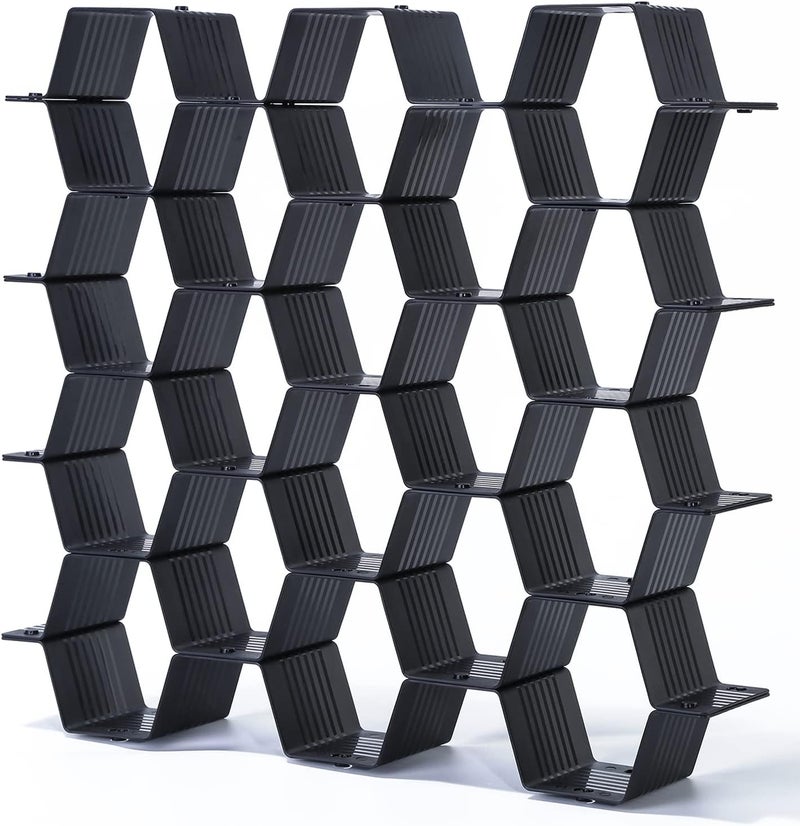 Natzerat Honeycomb drawer organizer and divider, underwear, socks, tie sorter, office supplies and sundry sorting 32 pieces (Black) - Image 3