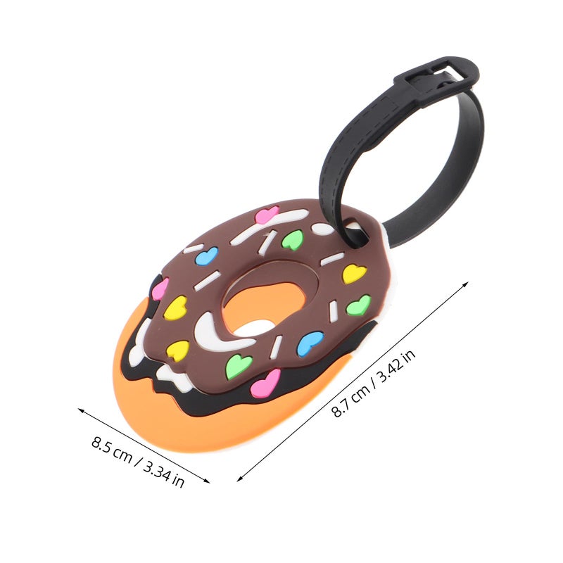 Soft Silicone Cartoon Donut Luggage Tags For Travel Baggage Identification - Image 3