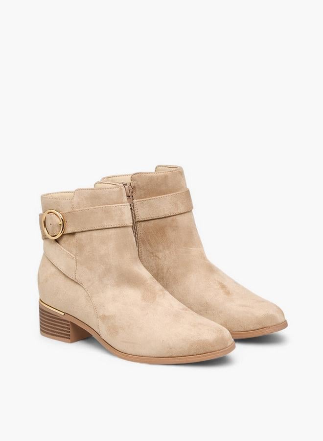 Flora Bella By Shoexpress Solid Ankle Boots with Zip Closure - Image 3