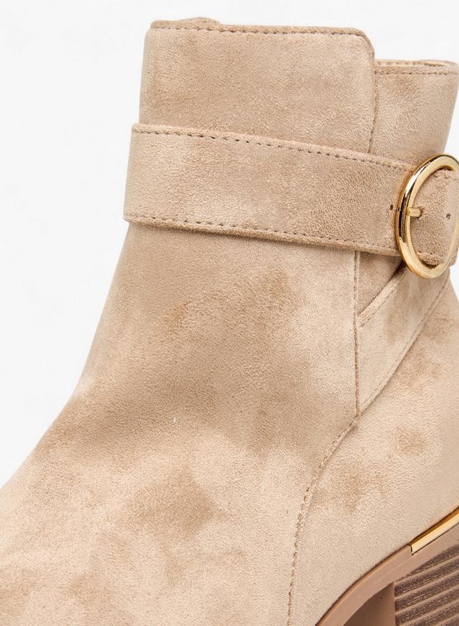 Flora Bella By Shoexpress Solid Ankle Boots with Zip Closure - Image 4