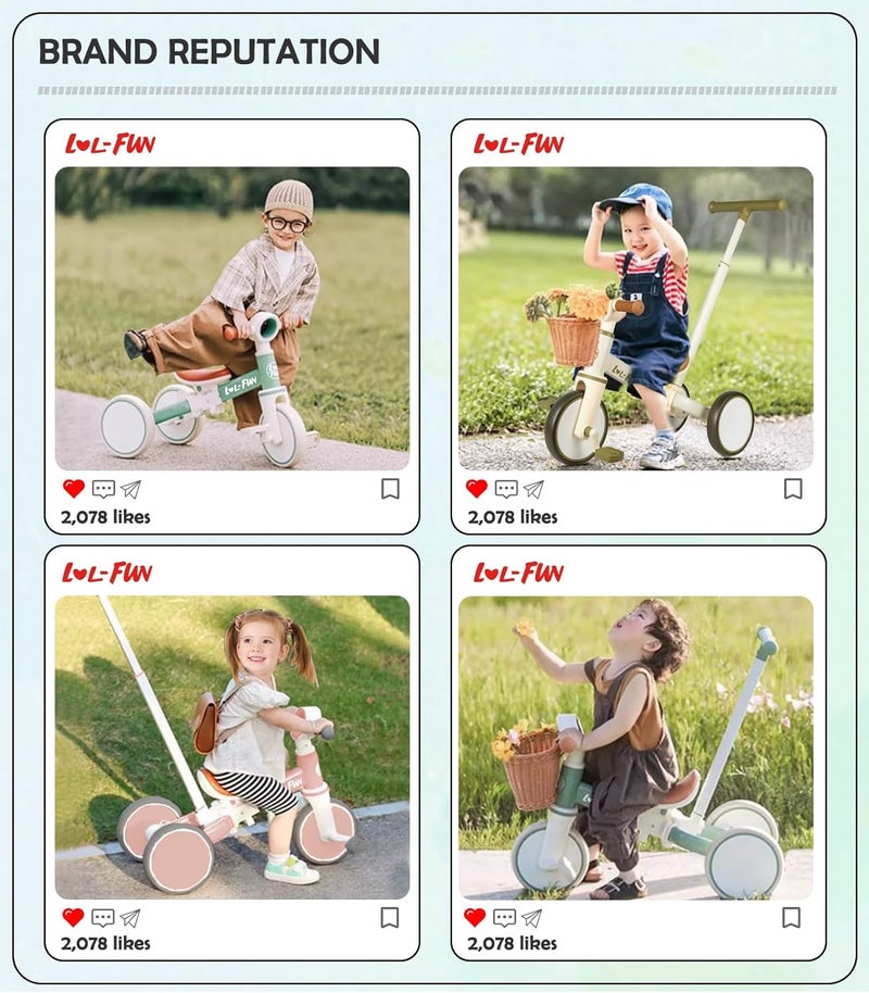 LOL-FUN 4 in 1 Toddler Balance Bike - Image 4