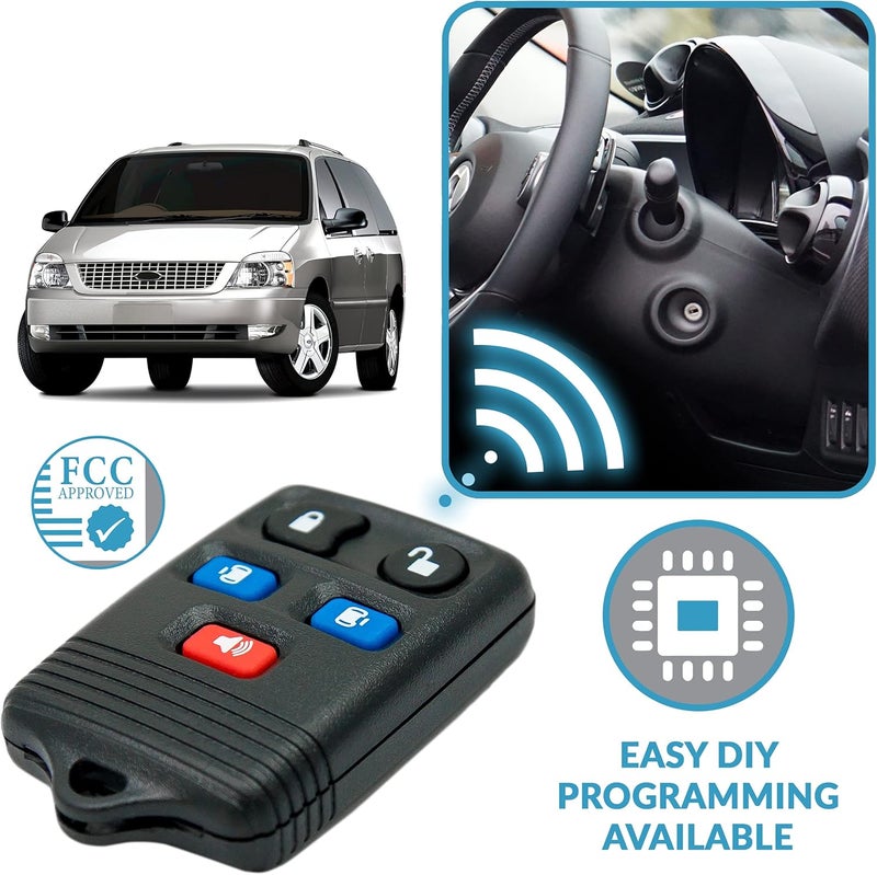 Keyless2Go Replacement Keyless Entry Remote Car Key Fob for Select Ford Freestar, Windstar, Mercury Monterey, Lincoln Blackwood Vehicles - Image 5