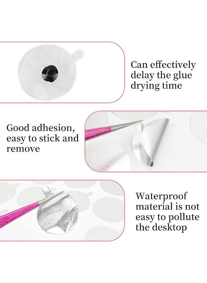 Mekupeu 1200 Pcs Eyelash Extension Adhesive Glue Pallet Sticker Pads Disposable Waterproof Adhesive Holder Pad (Round) - Image 5
