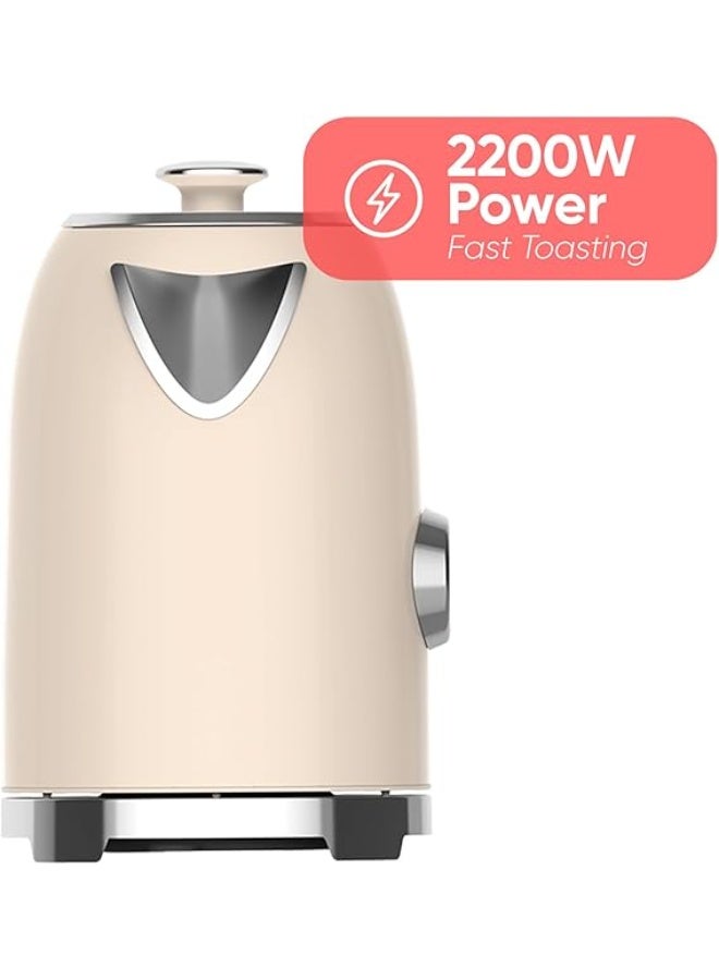 Radoco Retro Style Electric Kettle, 2200 W, 1.7L Capacity, Stainless Steel Body RD-LK1309 - Image 4