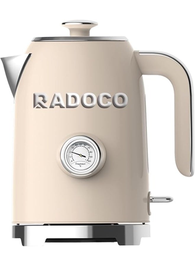 Radoco Retro Style Electric Kettle, 2200 W, 1.7L Capacity, Stainless Steel Body RD-LK1309 - Image 1