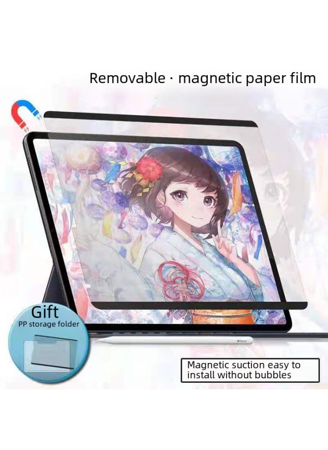 Generic - Support Tablet IPad2024 Magnetic Paper Film Apple Detachable Writing Matte HD Protective Film-Color:Magnetic Suction Type Paper Film  To Send Storage Entrained Packaging-Dimensions:ipad Mini 4/5 - 7.9 Inches - Image 1