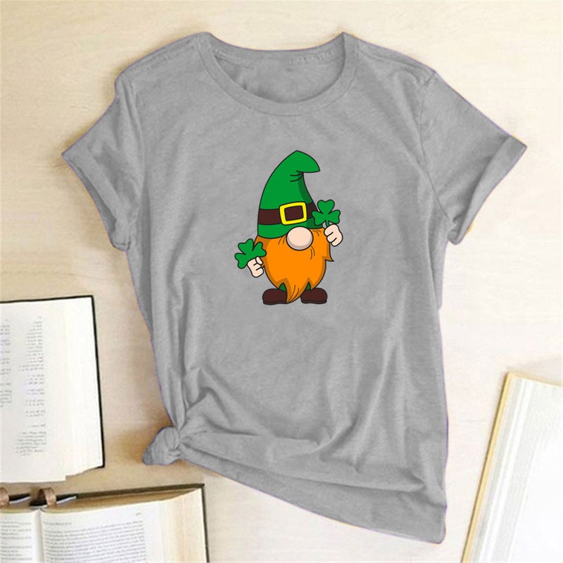 Wish Independent Station Dwarfs Fun Pattern Printed Short Sleeve T-Shirt - Image 1