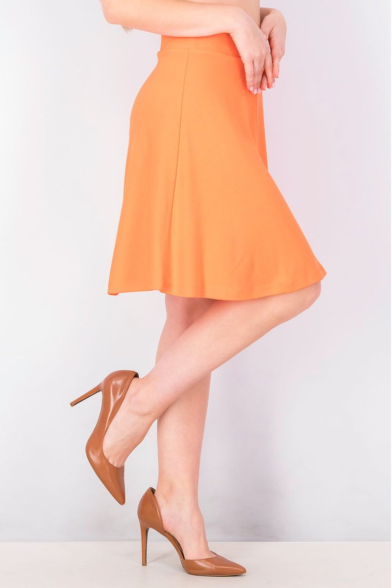 ESPRIT Women Plain Mini Skirt, Coral - Image 2