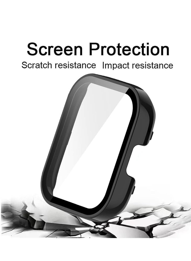 KASTWAVE 2 Pcs Case With Tempered Glass Screen Protector Compatible for Xiaomi Redmi Watch 3, 9H Hardness All-round Protective Cover Ultra-thin Protective PC Case Cover  - Image 3