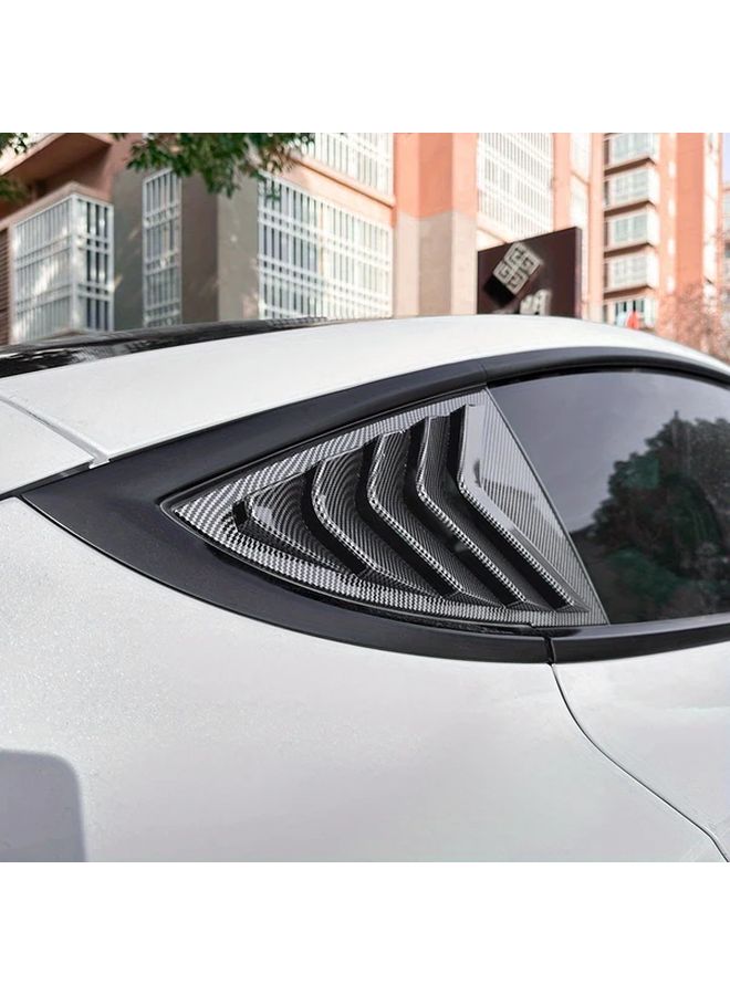 Carbon Fiber Gloss Black Rear Window Louvers For 2017 2024 Model 3 - Image 2