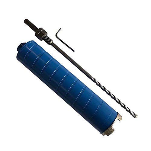 EDiamondTools 2" Dry Diamond Core Drill Bits for Brick and Block with 1/2" Shank Pilot Bit Adapter, 9.5" Drilling Depth, 5/8"-11 Arbor - Image 1