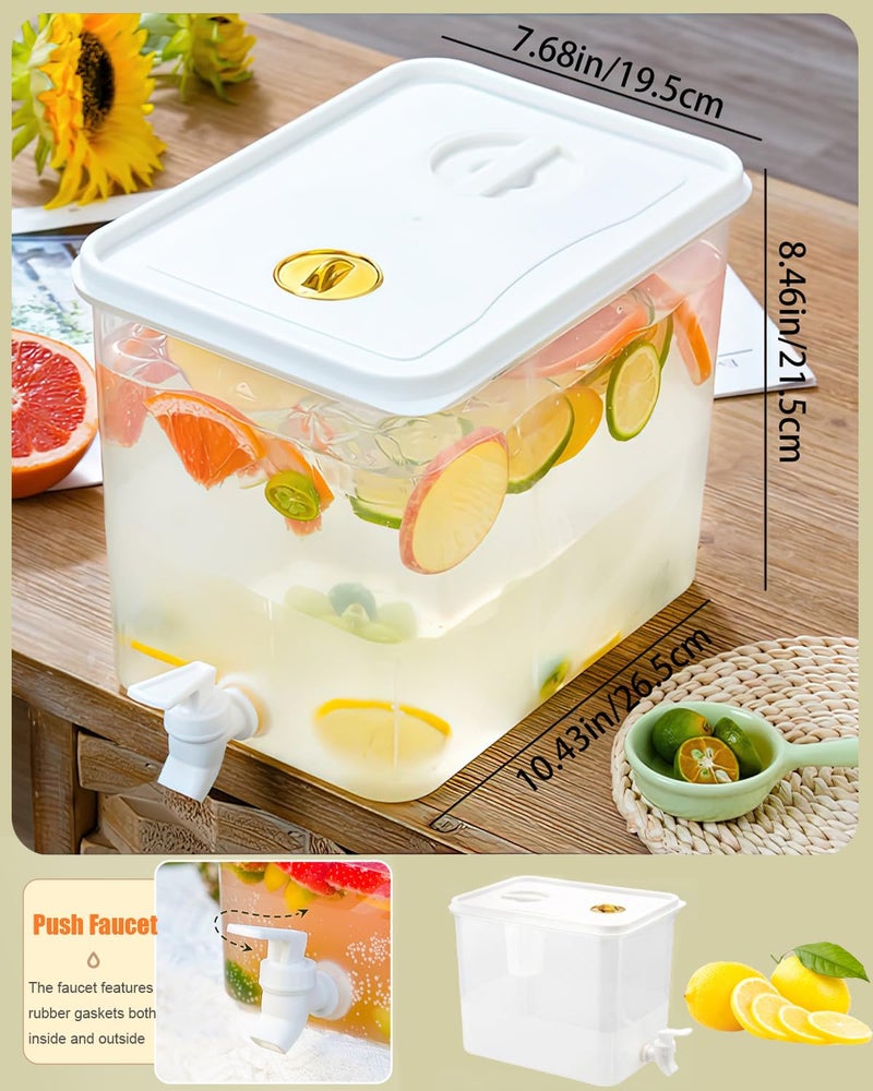 Sivlnian Beverage Drink Dispenser for Fridge, Plastic Beverage Dispenser with Spigotï¼ŒJuice Container Sealed with Filter Screenï¼ŒCold Hot Drink Jug for Halloween Christmas Party Supplies - Image 5