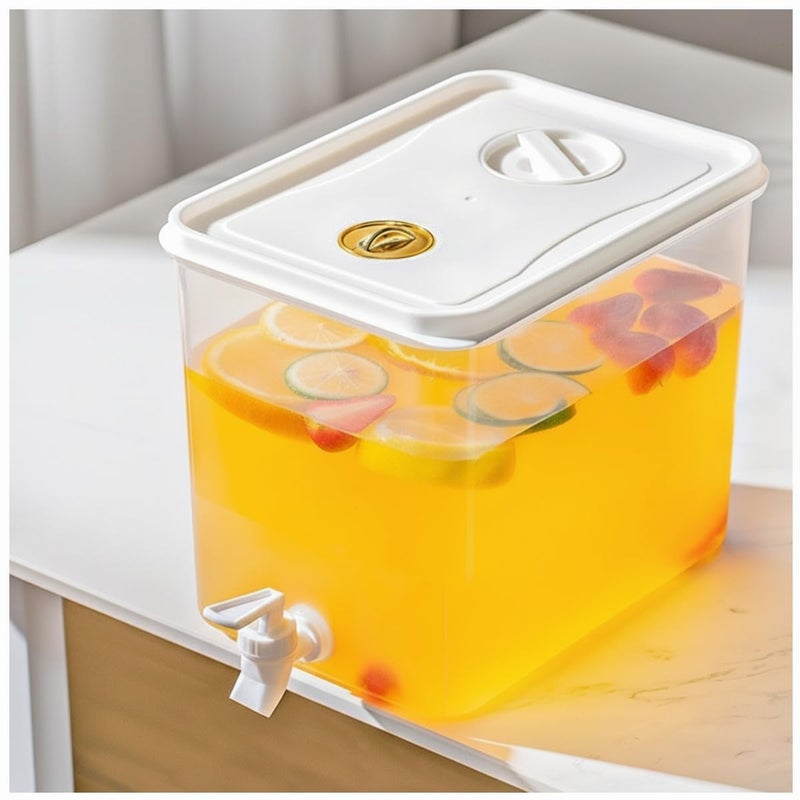 Sivlnian Beverage Drink Dispenser for Fridge, Plastic Beverage Dispenser with Spigotï¼ŒJuice Container Sealed with Filter Screenï¼ŒCold Hot Drink Jug for Halloween Christmas Party Supplies - Image 1
