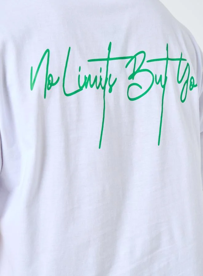 Styli Styli Men Oversized  Typographic Print T-Shirt