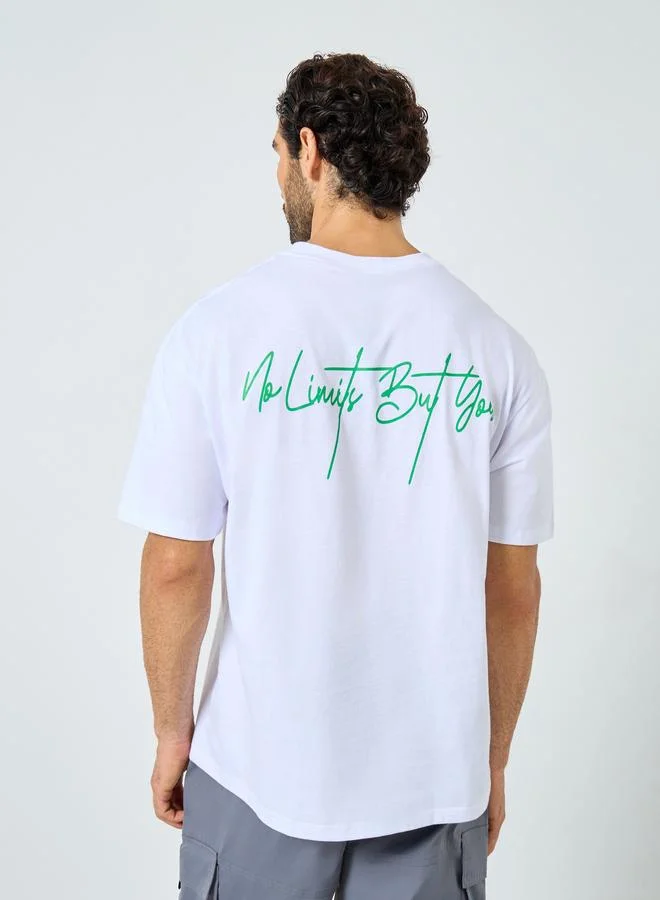 Styli Styli Men Oversized  Typographic Print T-Shirt