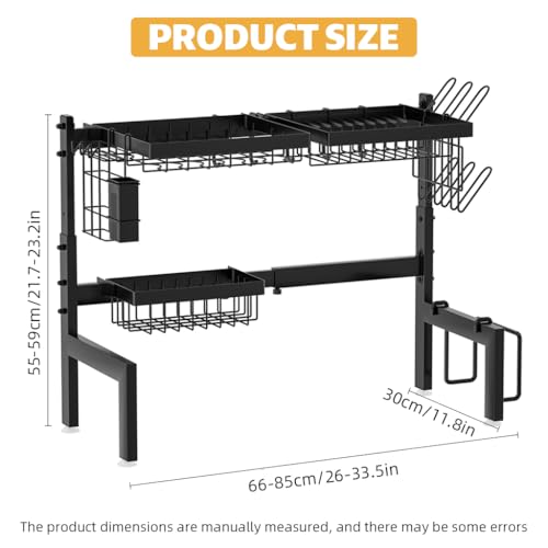 HASTHIP Cotton Kitchen Sink Organizer Multifunctional Over-the-Sink Storage Rack Expandable Dry Rack for Dishes Cups Cutting Board Utensil Stand, Free Standing, Wire, Hanging, Flat - Image 2