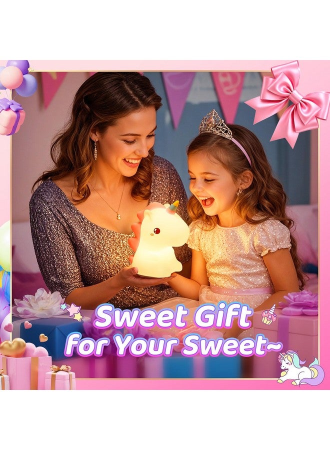 One Fire Unicorn Toys, Night Light for Kids Night Light,16 Colors+Silicone+Dimmable+12 Hours Use Nightlight for Kids Room,Unicorn Toys for Girls Age 4-6, Cute Gifts for Girls, Baby,Toddler Girl Room Decor - Image 2