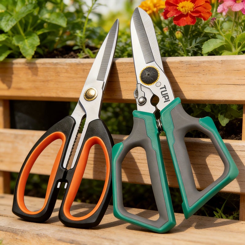 2Pcs Practical Gardening Pruning Shears Set Home Trimming Scissors - Image 1