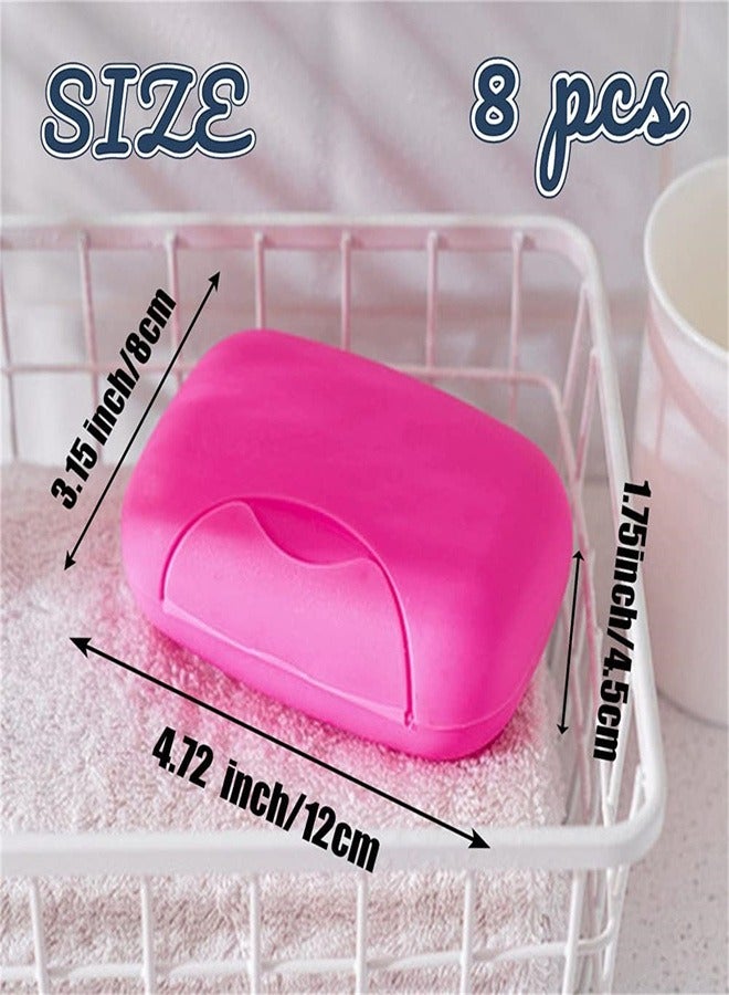 Soap Box Holder, 8pcs Plastic Travel Soap Dish Portable Leak Proof Soap Case Container Soap Dish Container for Bathroom Camping Gym Business Trip  - Image 2