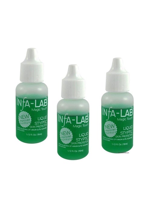 Infalab Magic Touch Liquid Styptic Skin Protector Stop Bleeding Cuts (3 pieces)
