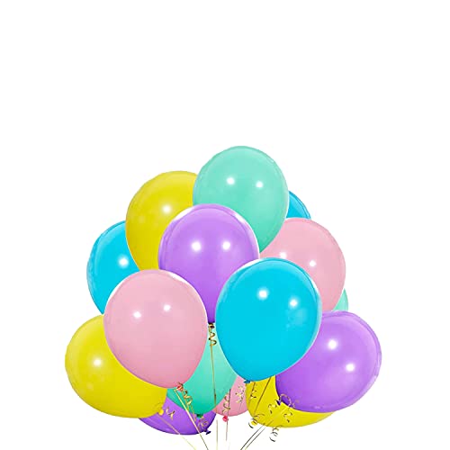 Festiko® Mermaid Theme Happybirthday Theme Party Decoration 53 Pcs Combo,Mermaid Themes Party Favors for Kids Birthday Decoration(Banner/Bunting & Balloons with Ribbons) - Image 3