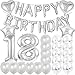 ZSNWGZ Sweet 18th Birthday Decorations Party SuppliesSilver Number 18 Balloons18th Foil Mylar Balloons Latex Balloon DecorationGreat 18th Birthday for GirlsWomenMenPhoto Props - Image 4